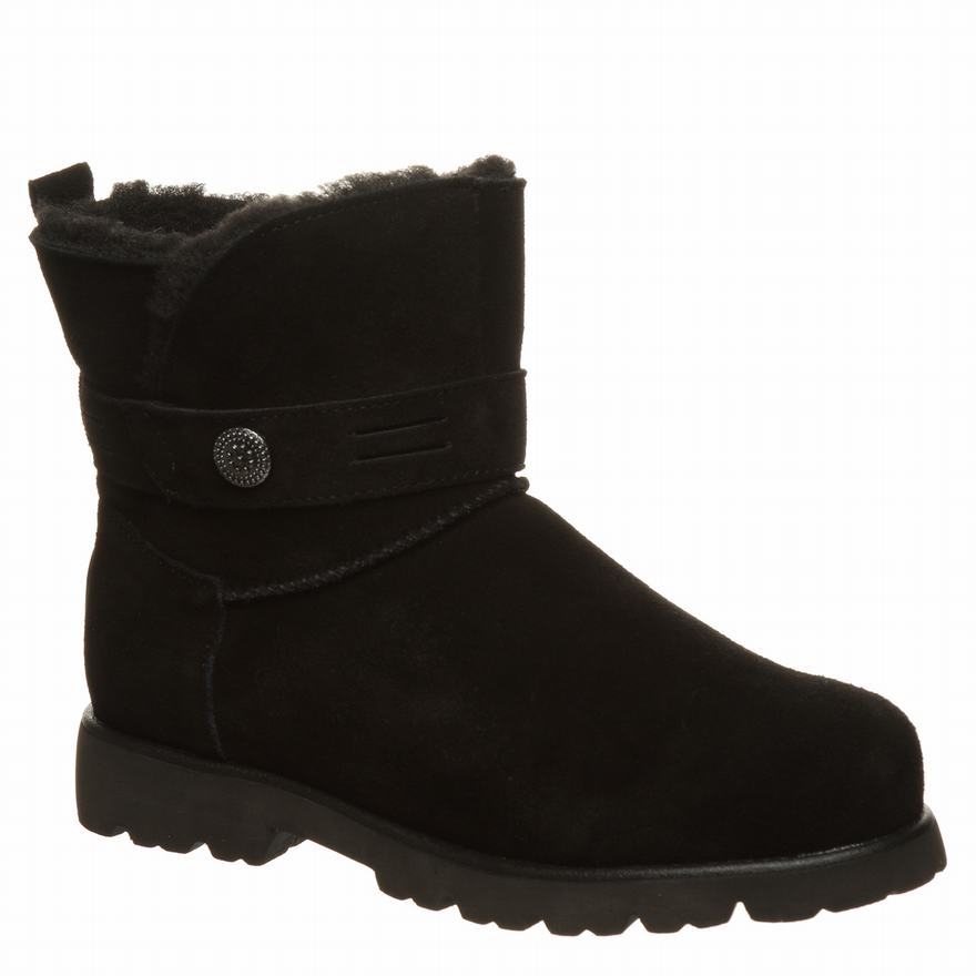 Bearpaw Wellston Snow Boots UK - Women's Boots Black ||IPXQHE-175||